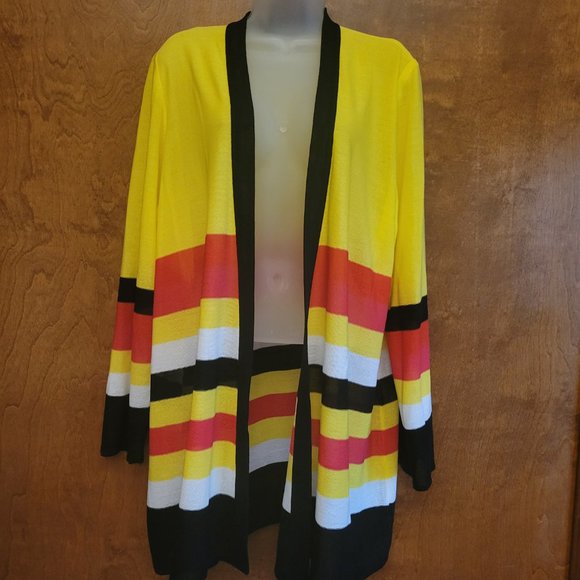 Vibrant Tunic Length Jacket by Misook Like New XL - Picture 3 of 8